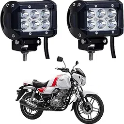 RASHRI ; One For All LED Bar Light Off-Roading Waterproof 6 LED Bike Fog Light for Bajaj Vikrant V15 Bike (18W, White Light, 2 PCS)-picture-10