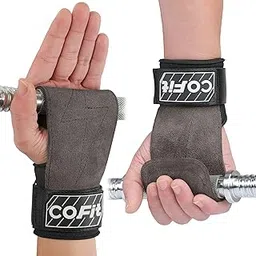 COFIT Wrist Straps for Weightlifting, Workout Wrist Wraps with Dual-Layer Oxford Leather, Enhanced Grip for Optimal Hand and Wrist Protection for Deadlift and Dumbbel - Standard size Light Gray-image-6