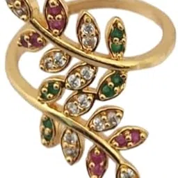 hanaa One Gram Micro Gold Plated Covering Finger Ring For Women & Girls-picture-38