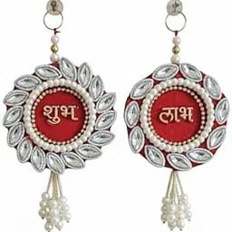 Aanya Decor Handcrafted Subh Labh for Door Entrance | Hanging Sticker for Diwali Decoration - Reusable-picture-34