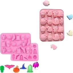 Skytail 2pc Halloween Candy Molds Silicone Gummy Moulds for Making Chocolate Halloween Party Decoration Trick or Treats Cake Candy Ice Cube Resin Casting Candles Home Decor Gifts-picture-50