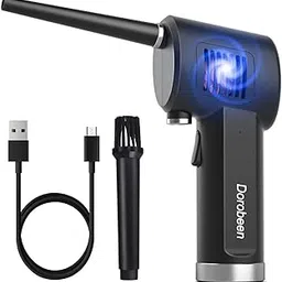 Dorobeen Compressed Air Duster, Cordless Portable Rechargeable, 33000 RPM, 6000mAh Battery, Electronic Blower (Black), DO-TAD03-image-84