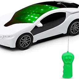 Gooyo 6328-2 Battery Operated 3D Lights Famous Remote Control High Speed Racing Car Toy for Kids | White Color, Power Source: 3xAA Battery in Car & 2xAA Battery in Remote Controller (Not Included)-image-49