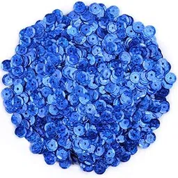 Naler 2800 Pieces 6MM Loose Sequins Cup Sequins Embroidery Sequins Iridescent Spangles for Crafts Sewing Wedding Christmas Easter Decorations, Dark Blue-picture-14