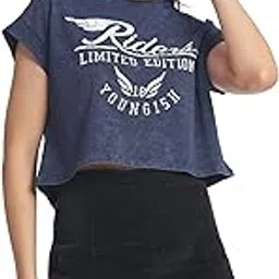 eagle line Womens Crop TOP Cotton Printed Tshirt image 1