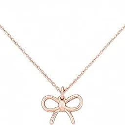 Eshop Women's Bow Pendant Chain Necklace | Stylish Minimal Charm Necklace for Women & Girls | Imitation Jewellery Woman Necklace | Stainless Steel | Perfect for Gifting, Valentine Day, Birthday, Anniversary-picture-39