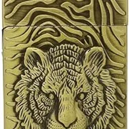 Alkey Tiger Print Jet Flame Lighter Metal Finish Lighter for Smoking and Camping Cigarette Lighter with Red Flame-picture-24