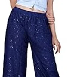Embroidered Sequin Flared Ethnic Palazzo-picture-51