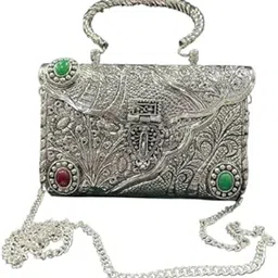 Women's/Girl's Antique Brass Handmade Metal Clutch Purse: Elegant Party/Bridal Sling Bag with Brass Metal Handle – Ideal Gift for Special Occasions-picture-12