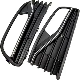 SNTP Imported Quality Fog Light Bezel/Cover Black For Polo Type 2 (2014-2019) Black With Chrome Line Set Of 2-picture-31