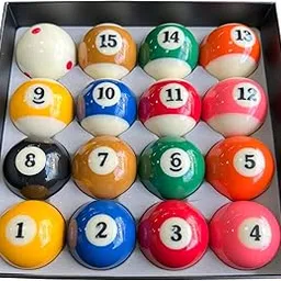 Billiard Balls TV Set 2-1/4" Regulation Size,5A Grade Level Pool Ball for Adult (16 Resin Balls)-picture-11