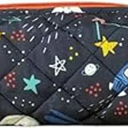 Playful Plunge Mini Travel Organizer | Multipurpose All-in-One Compact Durable, Lightweight, Waterproof, Bag | Travel Friendly Pouch | Ideal for Stationary, Diaper, Medicines (Outer Space Print)-picture-11