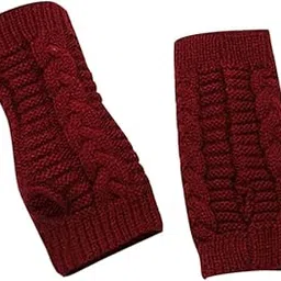 Arm Warmers Cute Knitted Fingerless Gloves for Women Winter Thumbhole Wrist Warmer Men Crochet Arm Warmers Hand Mittens Fancy Gloves and Skin Friendly For Unisex-image-6