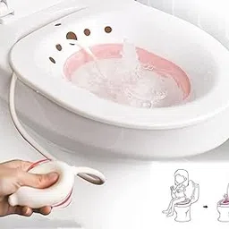 Anugrah Sitz Bath Toilet Seat with Flusher, Folding Sitz Bath Tub for Pregnant Women, Postpartum Care, Hemorrhoids Recovery, Vaginal/Anal Inflammation Treatment -Portable Perineal Soaking Basin-picture-25