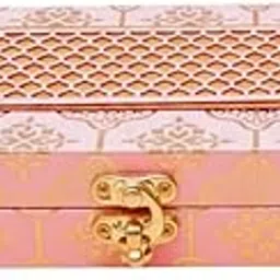 DELHI DEZIGNS Pack of 1 Designer shagun Cash Box/Jewellery box for Gifting on Wedding/Engagement/Birthday/Festival/Return Gift with Laser Cut Acrylic Mirror Finish in pink color-picture-21