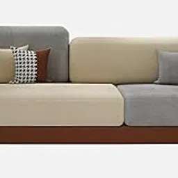 WOOD MART STORE Luxury Sofa Channel Tufting Arm Design Sofa for Living Room, Bedroom, Hallways (Brown, 3 Seater) image 1