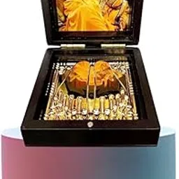 Shukrana Blessings Guruji Charan Paduka | Gold Plated Wooden Swaroop with Divine Fragrance | Jai Guruji Charan Paduka Box for Devotional Blessings & Spiritual Worship-image-2