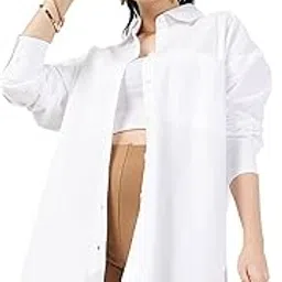 sassafras White Poplin Oversize Shirt-picture-20