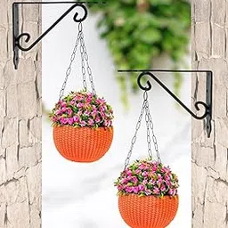 GLOBUS 035 Wall Mounted Metal Bracket - 7.5x9.5 Inch (19x24cm), Black for Hanging Pots, Bird Feeders, Flower Baskets, Planters, Lanterns, Wind Chimes for Indoor or Outdoor Use-picture-38