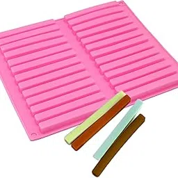 MoldBerry Silicone 26 Cavities Long Sticks Shape Silicone Chocolate Mold, Candy, Fondant Ice Cube Mould, Baking Molds DIY Bakeware Supplies, Bakeware, Cake Decorating Supplies (Multicolor-PK1)-picture-56