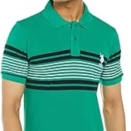 u.s. polo assn. Men's Horizontal Striped Slim Fit Cotton Polo Shirt-picture-36