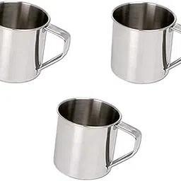 Stainless Steel Mug – 500 ml | Durable Water Mug | Rust-Free, Spill-Proof & Easy to Clean | Perfect for Milk (Pack of 3)-picture-10