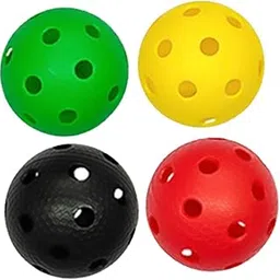HEAVENGLOW 4X Floorball Balls Hollow Unihockey Balls for Players Professionals Training Green Yellow Black-Sporting Goods-Team Sports-Ice & Roller Hockey-Sticks & Accessories-Sticks-image-63