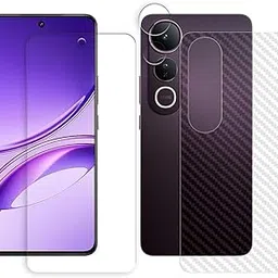 KOISTON Screen Protector compatible with vivo V50 Lite 5G (1 FRONT TEMPERED GLASS + 1 BACK CARBON FIBER SKIN + 1 CAMERA LENS PROTECTOR) Mobile.-picture-38