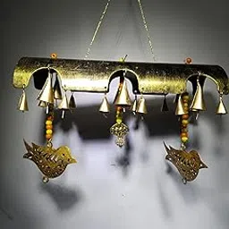 Decorative Wind Chimes with 18 Brass Bells, Beaded Hanging Birds, Large Size for Balcony-image-97