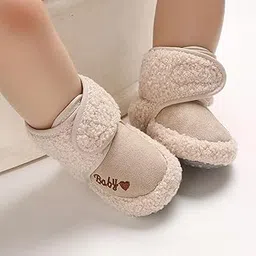 Bnf® Newborn Baby Booties Warm Soft Sole Winter House Slipper for Baby Boys Girls Khaki 11cm Clothing Shoes & Accessories | Baby & Toddler Clothing | Baby Shoes-image-87