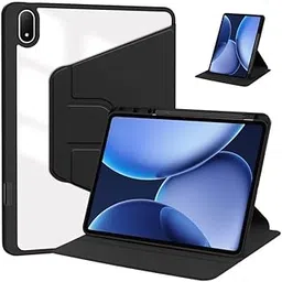 Case Compatible with OnePlus Pad 3 13.2 inch 2025 Cover, Clear Acrylic Multi-Angle Hard PC Case with Pen Holder Protective Stand Cover Clear Back, Auto Wake/Sleep (Black)-picture-24