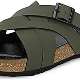 centrino Men's Cushion Sliders/Slippers | PU Padding on the Footbed | Bounce Back Technology | Comfortable & LightWeight | Stylish & Everyday Flip Flops for Gents (6868)-picture-48