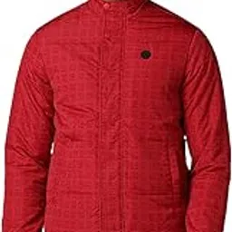 Men Red Print Casual Jacket-image-74