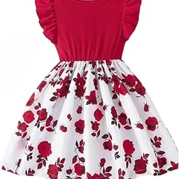 SHRIMATE Apparels Summer Dress for Baby Girl/Frocks for Baby Girl/Baby Frocks Girl Poly Rayon/Casual Dress Short Flutter Sleeve-picture-25