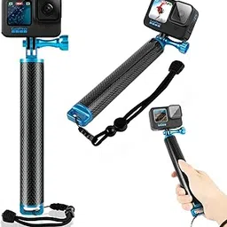 OAHU Go Pro Selfie Stick Floating Hand Grip Waterproof Stick for GoPro Hero 11 10 9 8 7 6 5 4 3 2, Fusion, Max, Underwater Selfie Sick for Most Action Cameras-image-35