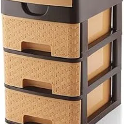 2 N FASHION 3 Layer Plastic Multipurpose Chest of Modular Containers, Drawer Storage System Organizer for Home-picture-23