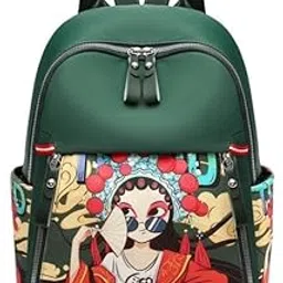 Medium 20 L women Trendy Backpack Korenan Style bag for Girls (Green)-picture-41