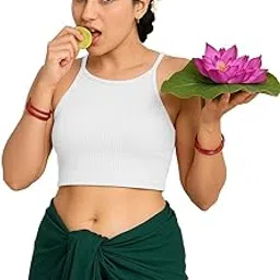 xolani Readymade Fitted Saree Blouse for Women Sleeveless Square Round U Neck Regular fit Stretchable Pullon Ribbed Tank Crop Top VS14-picture-31