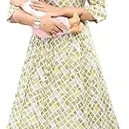 b2f manufacturing & designing kurti B2F Women's Printed Flared Maternity Kurti with Feeding Zip, One Piece Maternity Dress for Pre & Post Pregnancy-picture-13