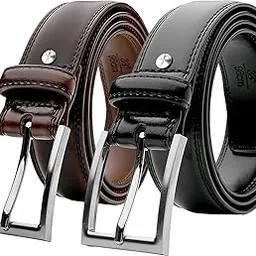 zoro Vegan Leather Belt for Men | Combo of 2 | Black/Brown | fits on up to 44 inches waist size-picture-10