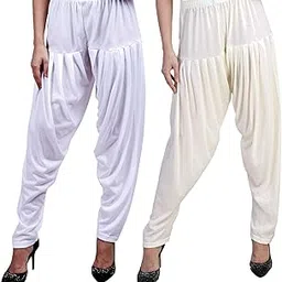 magilam Women's Pack 2 Viscose Patiala Pants Biscuit Multicolour-picture-35