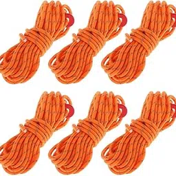 Merishopp 4MM Camping Tent Reflective Guyline Rope Cord Paracord Orange Sporting Goods|| Outdoor Sports|| Camping & Hiking|| Tents & Canopies|| Tent & Canopy Accessories-image-58