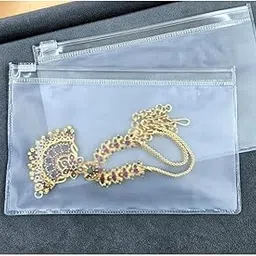 COPY LINE Pack of 25 Multipurpose Storage Pouches | Jewelry Organizer | Makeup Pouch | Travel Accessories Bag | Cosmetic & Stationery Organizer Durable Ziplock Pouch (Transparent, Meduim (5 x 7))-image-13