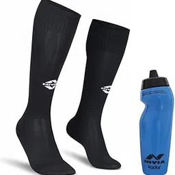 Nivia Radar Sippers Bottle for Sports Cycling, 625ml (Navy/Blue) Plain Encounter Stockings (Black/White) Medium-image-1
