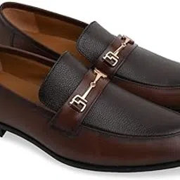 Imperio Men Formal Buckled Leather Slip Ons-image-28