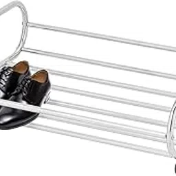 OGFC 31835 Classic 4-Inch Rolling Stainless Steel Under-Bed Storage Cart Trolley with Rotating Wheels, Under Bed Storage Rack for Bedroom - Chrome-picture-44