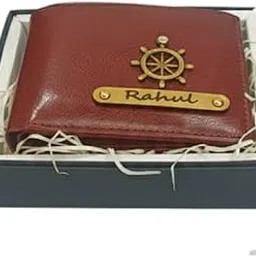roarhide Men's Vegan Leather Personalized Customised Print Wallet with Customized Name and Your Chosen Charm| Customizable with Name & Charm | Birthday Gift for Him (Imported Wallet)-picture-10