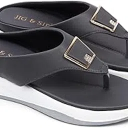 jig & sid Women & Girls Flip-Flops Slippers Light weight, Soft Footbed, Comfortable & Stylish Wedges Slip On Slipper For Casual Wear & Formal Wear (J_S_110633)-picture-19