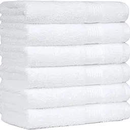 AmazonBasics Fade-Resistant Cotton Hand Towel - Pack of 6, White-picture-14