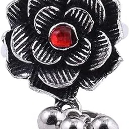 Binnis Toe Rings Bichua Bichiya Metti Mettelu for Women Girls | Fashion Jewelry- Flower Red Stone (Red)-image-24